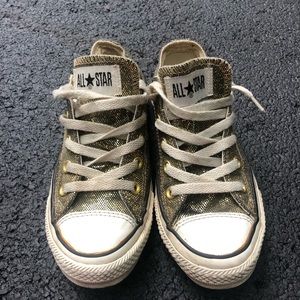 Converse size 6 gold